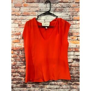 Rory Beca red top Silk blouse women's size small